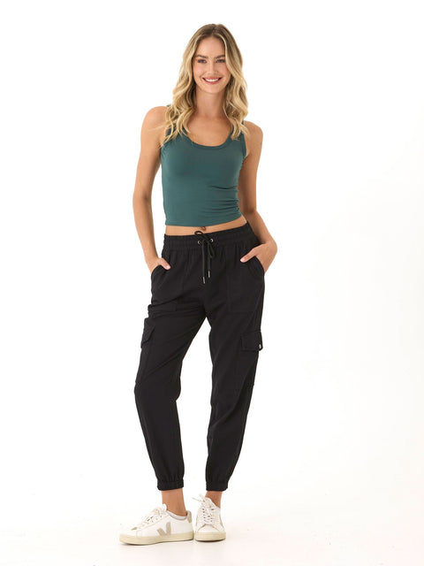 Mirabel Luxe Jersey Fitted Crop Tank