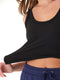 Mirabel Luxe Jersey Fitted Crop Tank