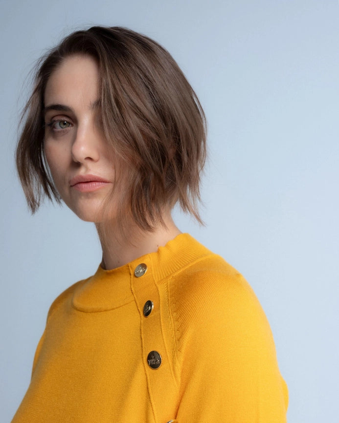 Miranda Yellow Sweater-Sweater-NIZA-M-Urbanheer