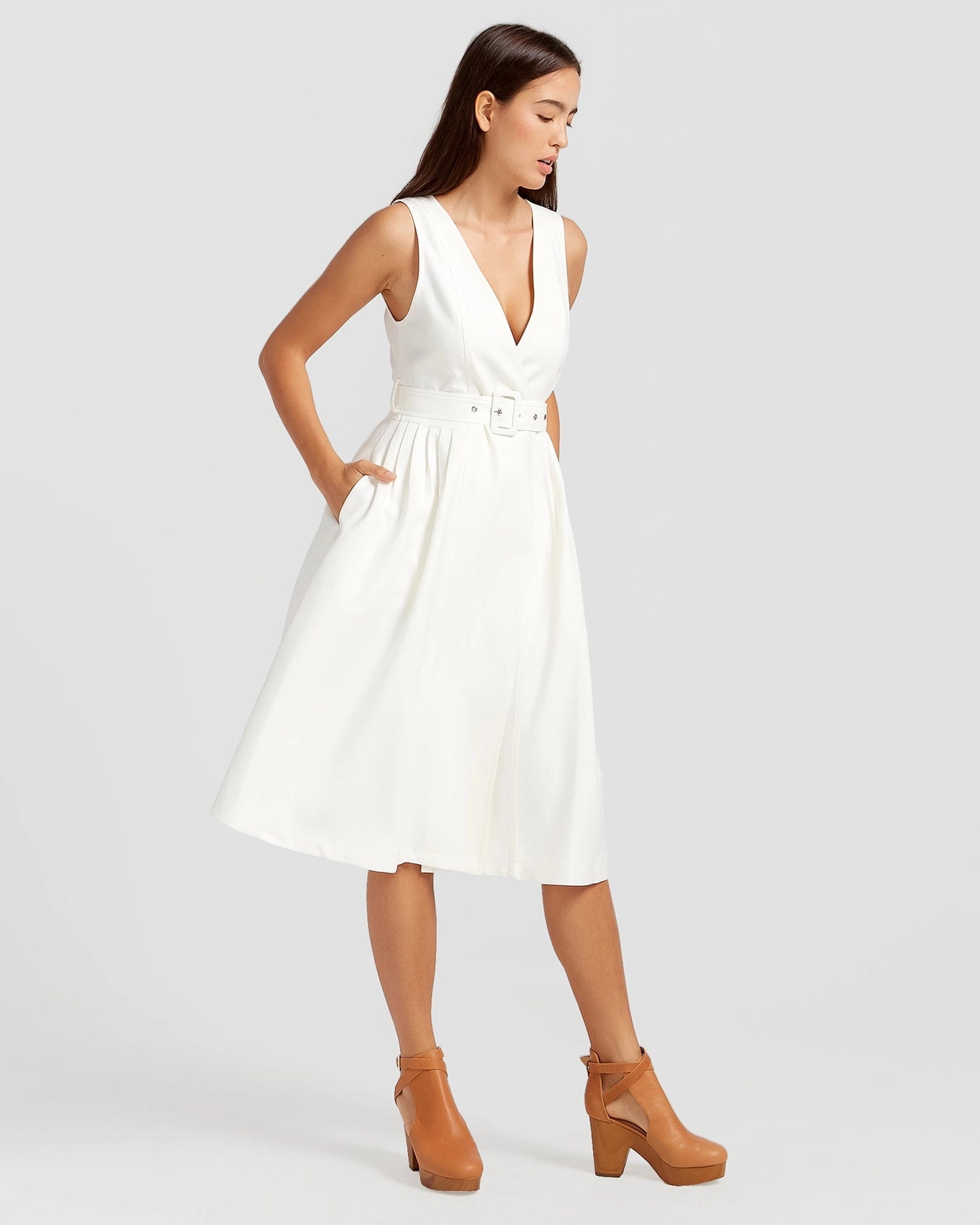 Miss Independence Midi Dress - Off-White