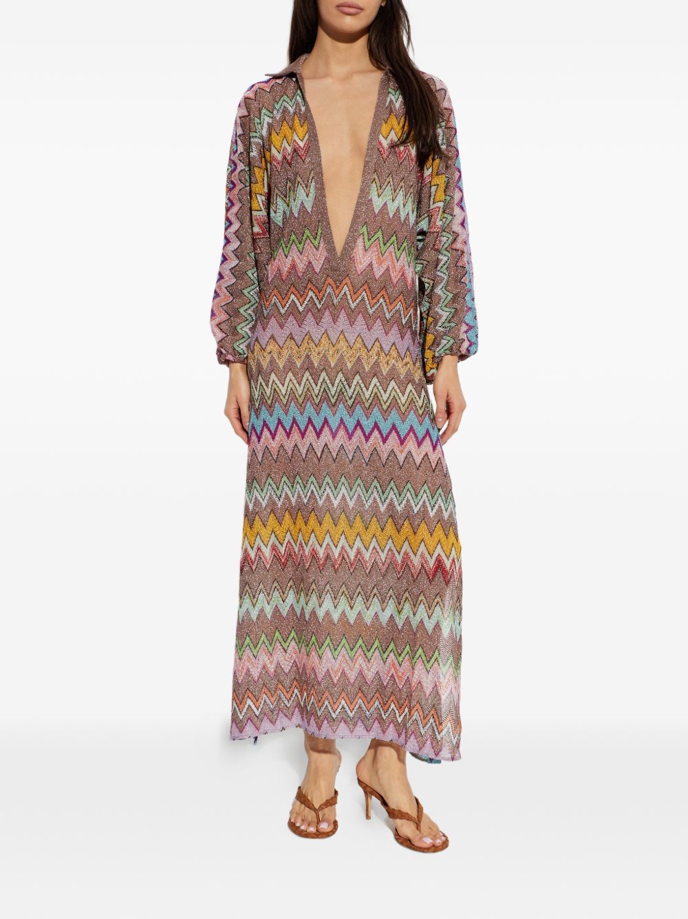 Missoni Beachwear Pre Zig zag long cover up