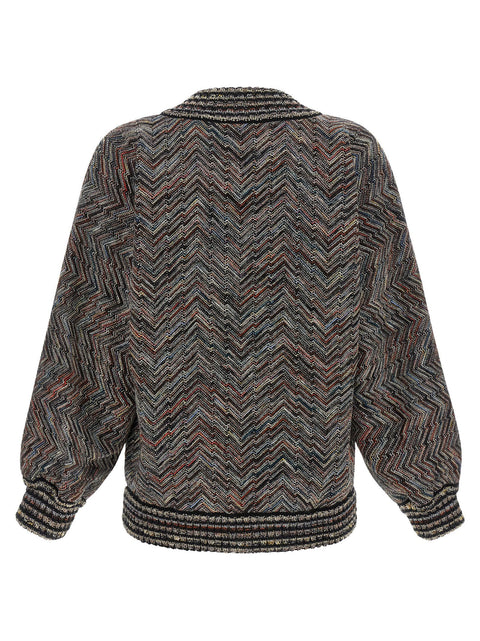 Missoni Chevron Knit Bomber Jacket