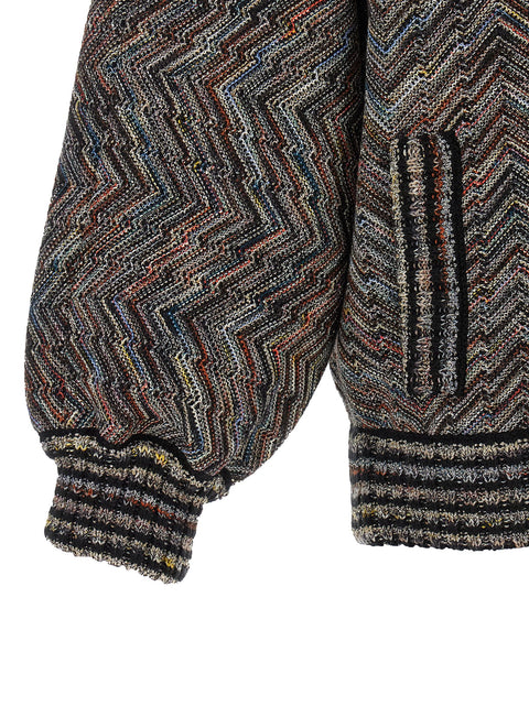 Missoni Chevron Knit Bomber Jacket