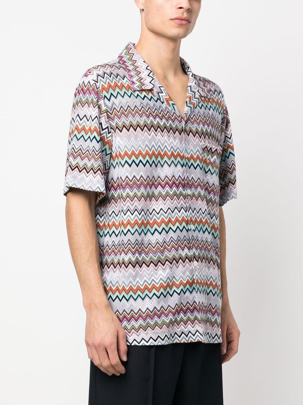 Missoni chevron-knit cotton shirt-Shirts-Missoni-48-Urbanheer