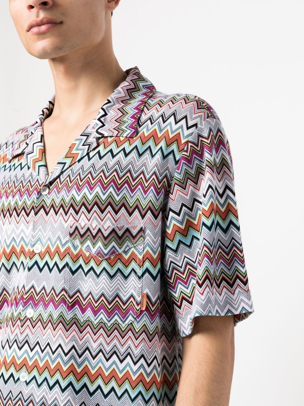 Missoni chevron-knit cotton shirt-Shirts-Missoni-48-Urbanheer