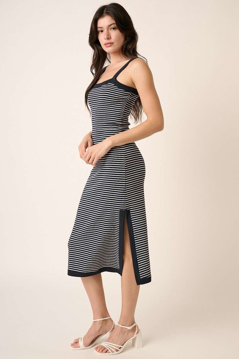 Mittoshop Contrast Striped Midi Cami Dress-Street 360-Striped-S-Urbanheer