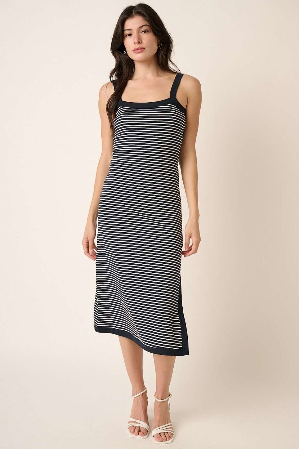 Mittoshop Contrast Striped Midi Cami Dress-Street 360-Striped-S-Urbanheer