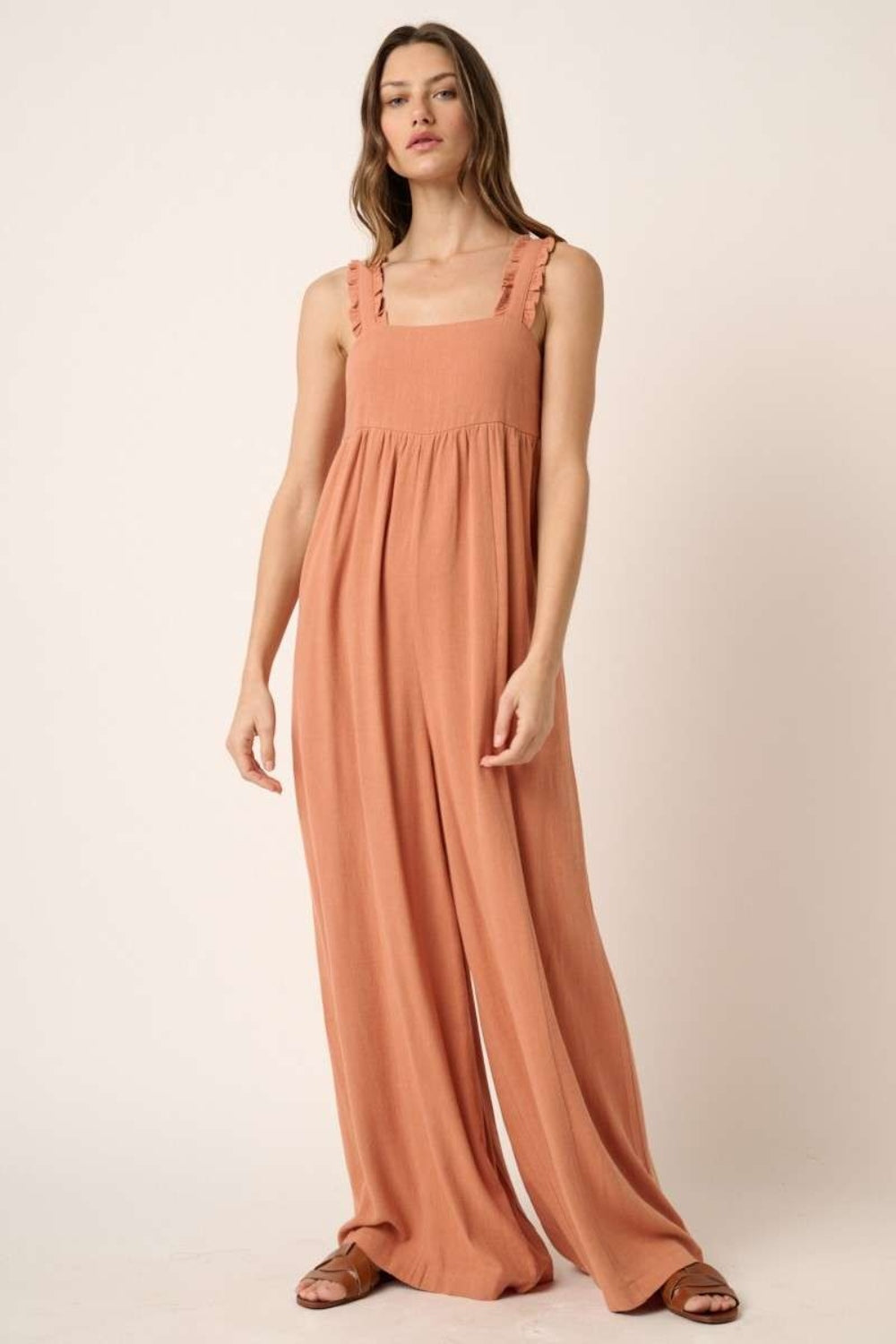 Mittoshop Sleeveless Wide Leg Jumpsuit-Street 360-Ginger-S-Urbanheer