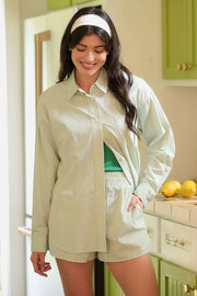 Mittoshop Striped Shirt and Shorts Set-Mittoshop-SAGE-S-Urbanheer