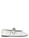 Miu Miu Buckle And Bow Ballet Flats