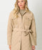 Mix Media Quilting Jacket - Latte