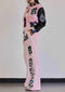 Mixed Emotions Multi Patches Varsity Jacket-Jacket-First Row-S-Pink-Urbanheer