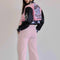 Mixed Emotions Multi Patches Varsity Jacket-Jacket-First Row-S-Pink-Urbanheer