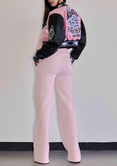 Mixed Emotions Multi Patches Varsity Jacket-Jacket-First Row-S-Pink-Urbanheer