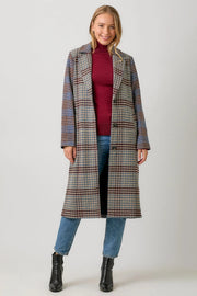 Mixed Media Long Coat Stone/Blue-Coat-Mystree-S-Urbanheer