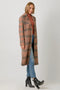 Mixed Media Long Coat Taupe/Pumpkin-Coat-Mystree-S-Urbanheer
