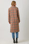 Mixed Media Long Coat Taupe/Pumpkin-Coat-Mystree-S-Urbanheer