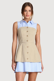 Mixed Media Mini Dress