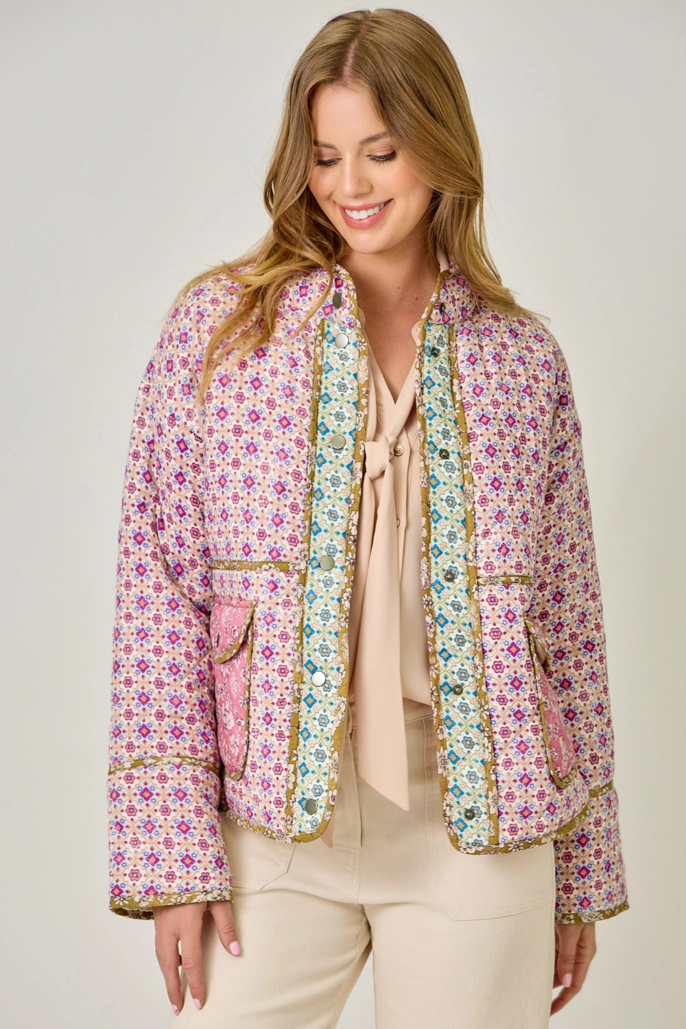 Mixed Media Quilted Jacket