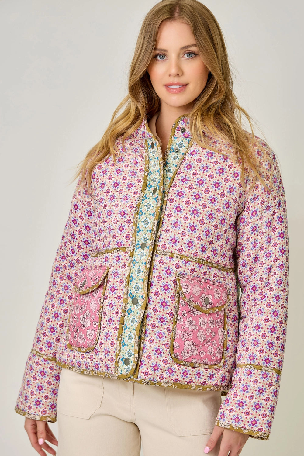Mixed Media Quilted Jacket