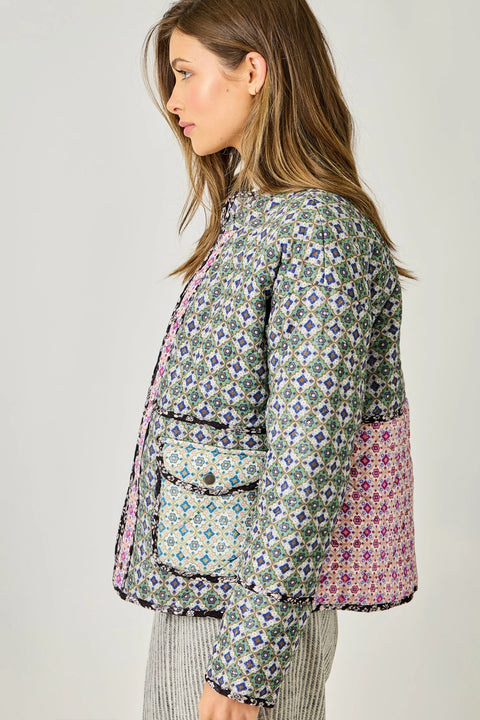 Mixed Media Quilted Jacket
