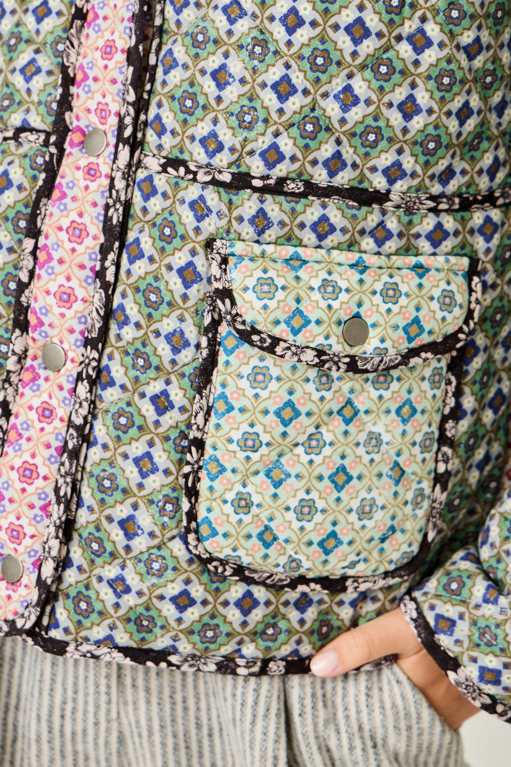 Mixed Media Quilted Jacket