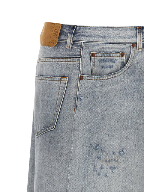 Mm6 Maison Margiela Asymmetrical Construction Skirt