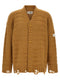 Mm6 Maison Margiela Beige Distressed Cardigan