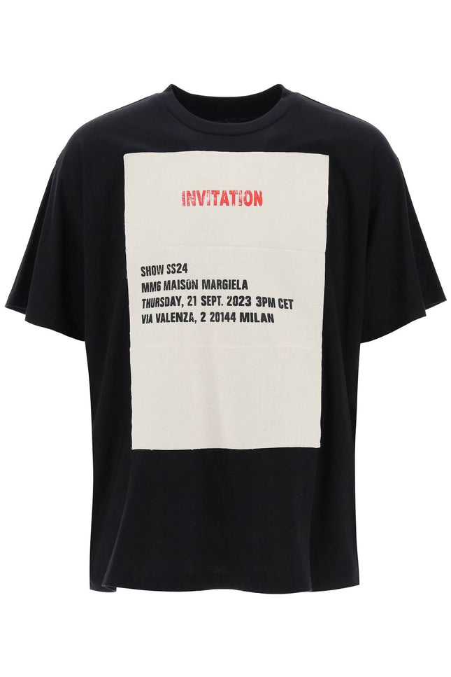 Mm6 maison margiela invitation print t-shirt with-men > clothing > t-shirts and sweatshirts > t-shirts-MM6 Maison Margiela-m-Black-Urbanheer