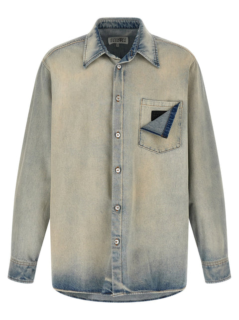 Mm6 Maison Margiela Numeric Signature Mm6 Denim Shirt