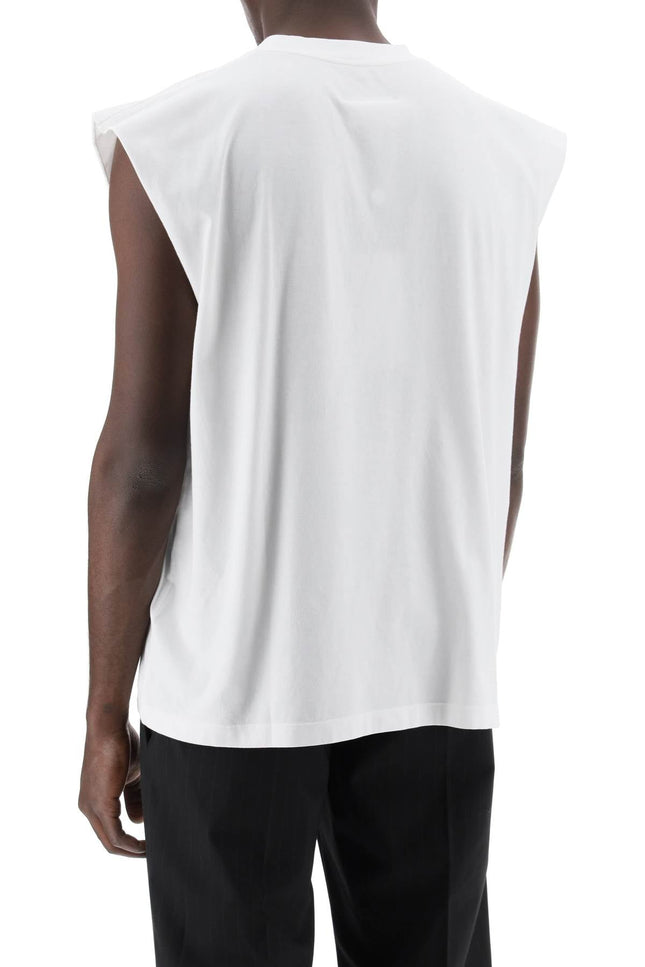 Mm6 maison margiela sleeveless t-shirt with-men > clothing > t-shirts and sweatshirts > t-shirts-MM6 Maison Margiela-l-White-Urbanheer