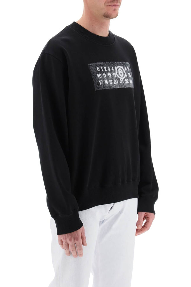 Mm6 maison margiela sweatshirt with numeric logo print-men > clothing > t-shirts and sweatshirts > sweatshirts-MM6 Maison Margiela-Urbanheer