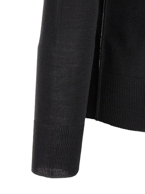 Mm6 Maison Margiela Turtleneck Sweater With Contrast Stitching