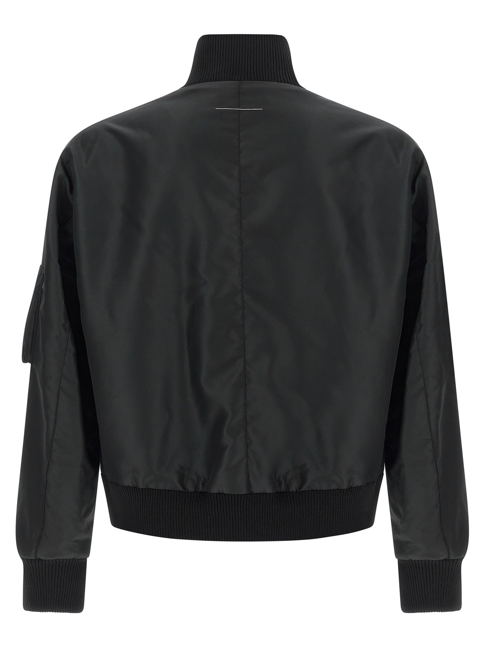 Mm6 Maison Margiela White Stitch Line Bomber Jacket