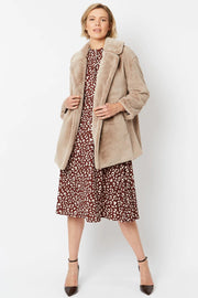 Mocha Faux Fur Midi Coat-Faux Fur Coats-Buy Me Fur Ltd-One Size-Mocha-Faux Fur-Urbanheer