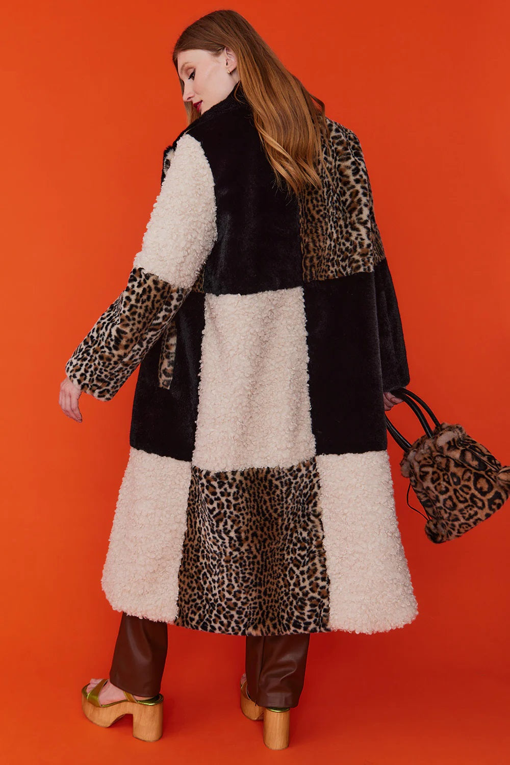 Mocha Faux Fur and Faux Shearling Maxi Coat-Faux Fur Coats-Buy Me Fur Ltd-S-M-Mocha-Faux Fur-Urbanheer