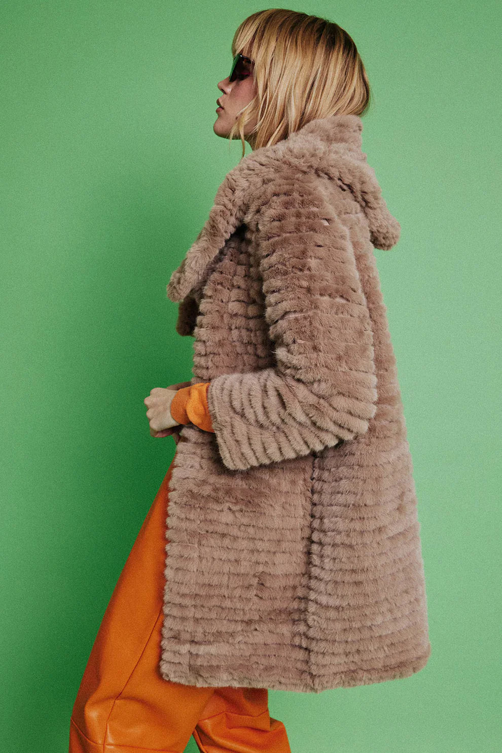 Mocha Faux Mink Fur Hooded Coat-Faux Fur Coats-Buy Me Fur Ltd-One Size-Mocha-Faux Fur-Urbanheer