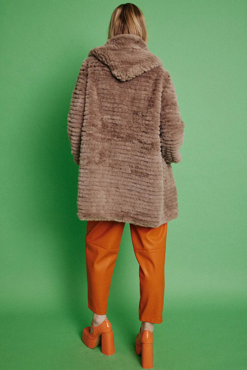 Mocha Faux Mink Fur Hooded Coat-Faux Fur Coats-Buy Me Fur Ltd-One Size-Mocha-Faux Fur-Urbanheer