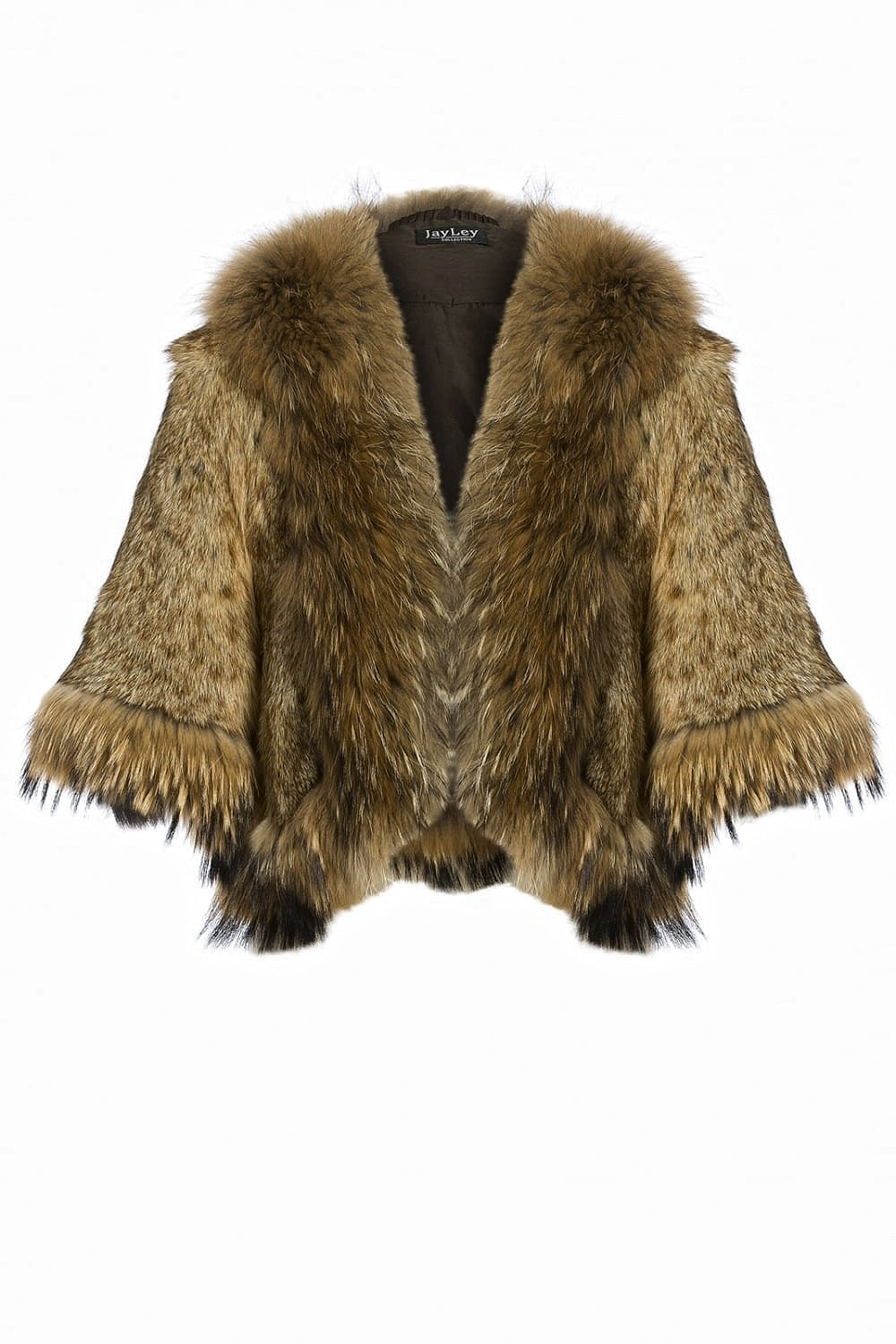 Mocha Fox Fur Cape-Ponchos & Capes-Buy Me Fur Ltd-One Size-Mocha-Genuine Fox Fur-Urbanheer
