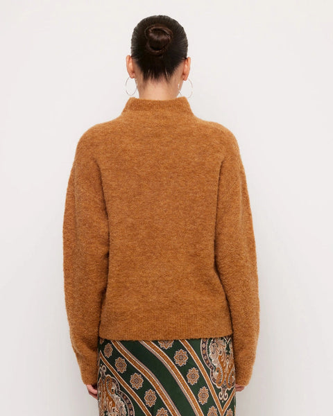 Mock Neck Boucle Sweater