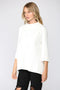 Mock Neck Pull Over Sweater/Bell Sleeve CREAM-Sweater-FATE-S-CREAM-Urbanheer
