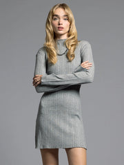 Mock Neck Ribbed Dress - Mirren Dress-Dress-Weekend Los Angeles-XS-HEATHER GREY-Urbanheer