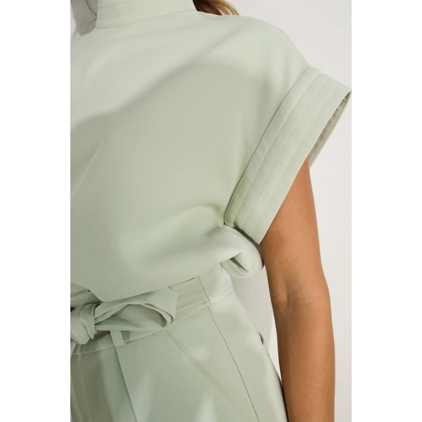 Mock Neck Top and Pants Set MINT-Set-Mulla-S-MINT-Urbanheer