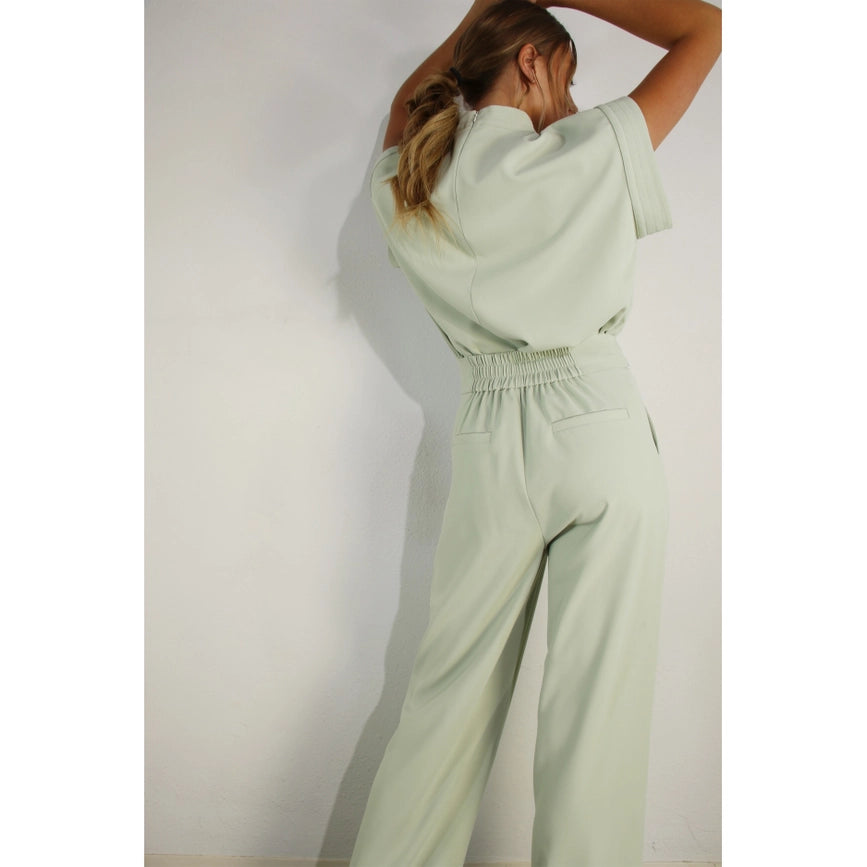 Mock Neck Top and Pants Set MINT-Set-Mulla-S-MINT-Urbanheer