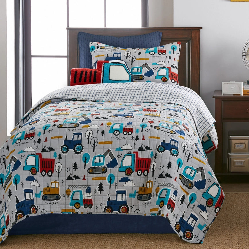 Mod Trucks Quilt Set-Set-Levtex Home-Full/Queen-Multi-Urbanheer