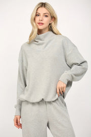 Modal Blend Cowl Neck Sweatshirt H.GREY-Sweatshirt-FATE-S-H.GREY-Urbanheer