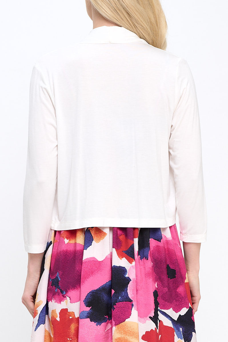 Modal Open Front Bolero Cardigan-Cardigans-Reneecollection-Small-OFFWHITE-Urbanheer