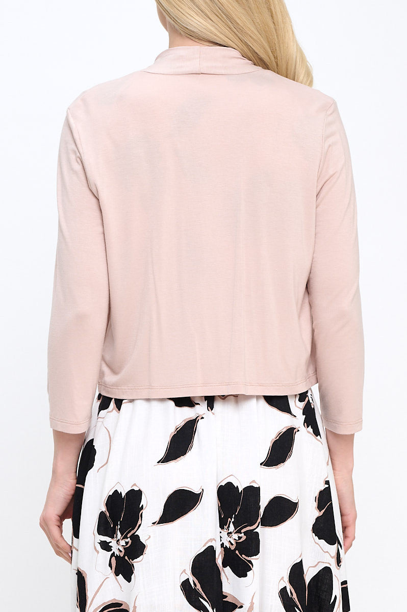 Modal Open Front Bolero Cardigan-Cardigans-Reneecollection-Small-MAUVE-Urbanheer