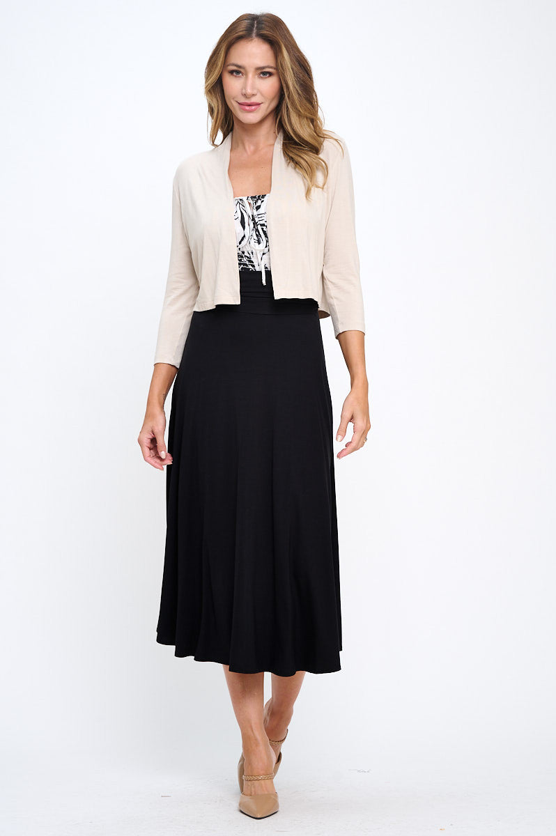 Modal Open Front Bolero Cardigan-Cardigans-Reneecollection-Small-BEIGE-Urbanheer