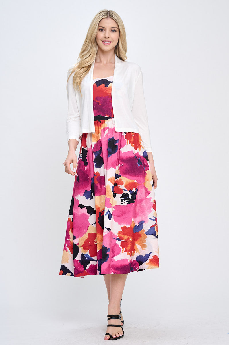 Modal Open Front Bolero Cardigan-Cardigans-Reneecollection-Small-OFFWHITE-Urbanheer